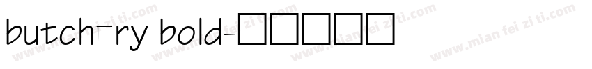 butchery bold字体转换